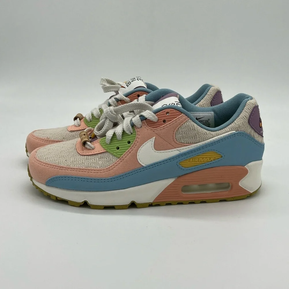 Nike Air Max 90 SE Women’s Sun Club Multicolor Pink Blue DJ9997-100 NEW no box - Picture 2 of 7